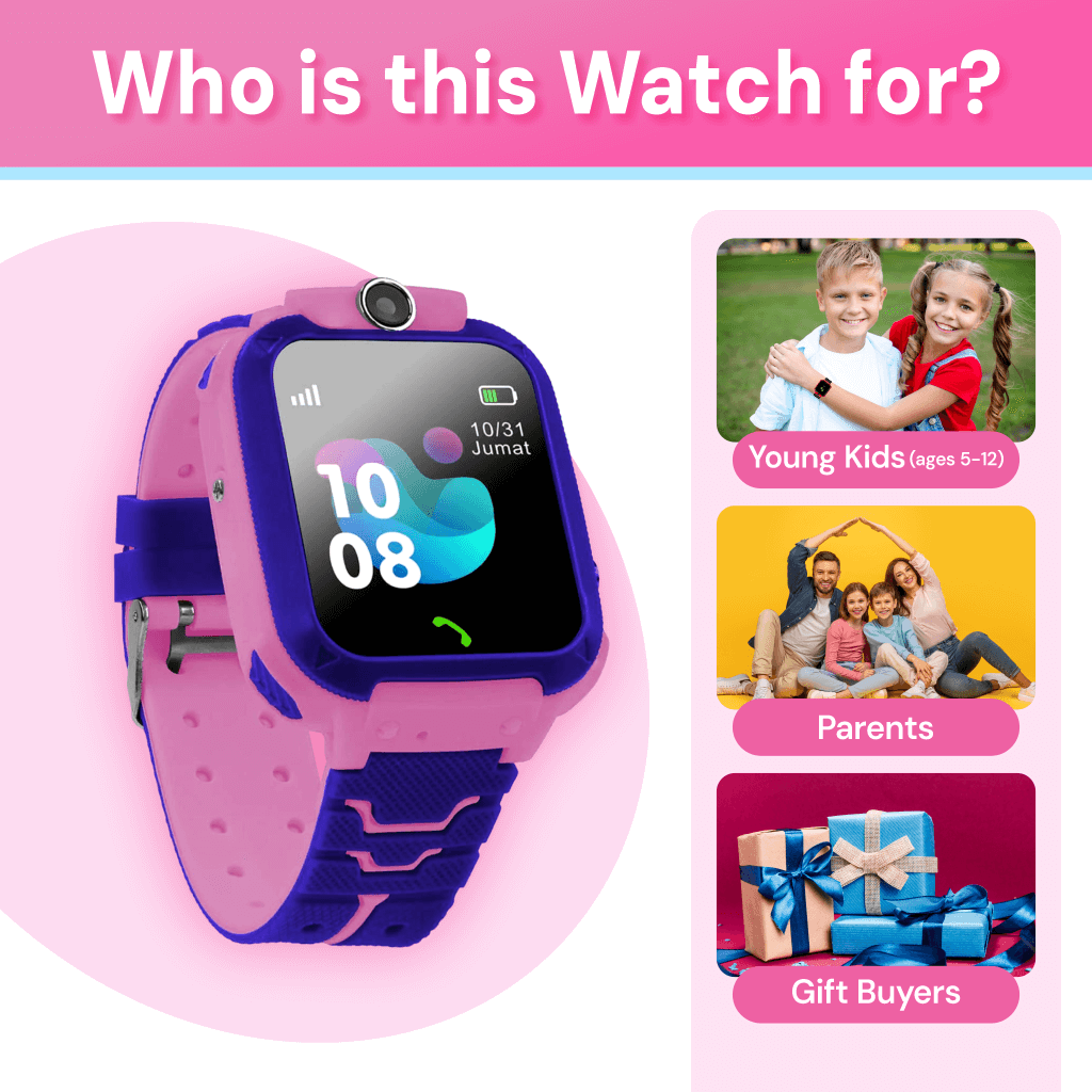 Kids Sonic Pro Smart Watch With Audio Calls, Messages & Games