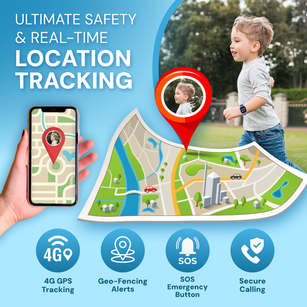 4G | Kids Smart Watch | No Contract | Video Call | GPS | Games